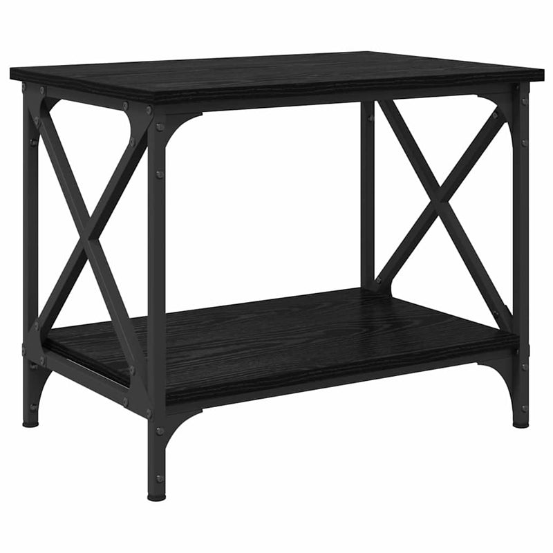 vidaXL Oldal asztal Musta tammi 55 x 38 x 45 cm Faanyag