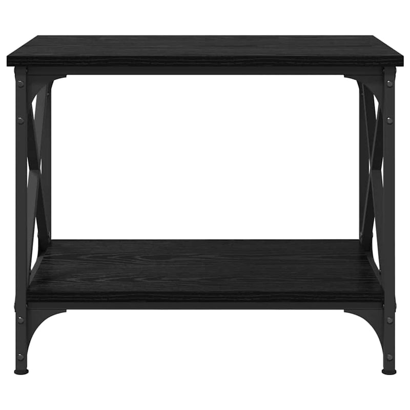 vidaXL Oldal asztal Musta tammi 55 x 38 x 45 cm Faanyag