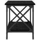 vidaXL Oldal asztal Fekete tölgy 55 x 38 x 45 cm Faanyag