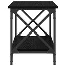 vidaXL Oldal asztal Fekete tölgy 55 x 38 x 45 cm Faanyag