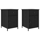 vidaXL Éjjeliszekrény 2 pcs Fekete tölgy 40 x 42 x 60 cm Faanyag
