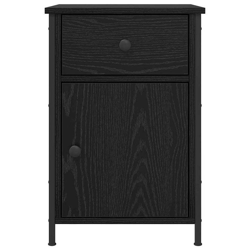 vidaXL Éjjeliszekrény 2 pcs Fekete tölgy 40 x 42 x 60 cm Faanyag