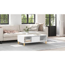 vidaXL Dohányzóasztal Fehér 102 x 55 x 35 cm Faanyag