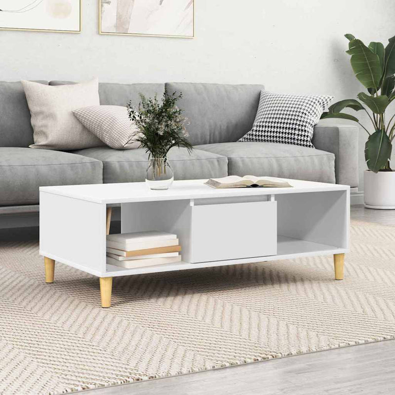 vidaXL Dohányzóasztal Fehér 102 x 55 x 35 cm