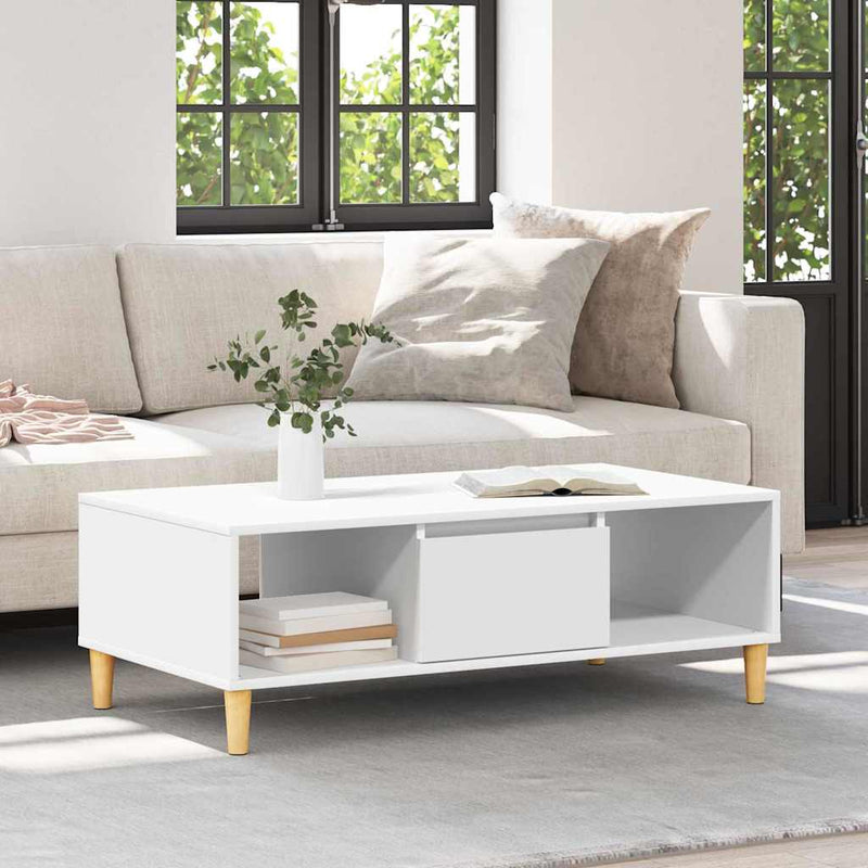 vidaXL Dohányzóasztal Fehér 102 x 55 x 35 cm