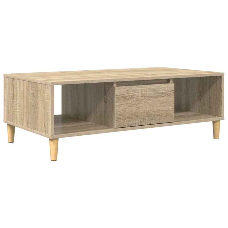 vidaXL Dohányzóasztal sonoma tölgy 103,5 x 60 x 35 cm Faanyag
