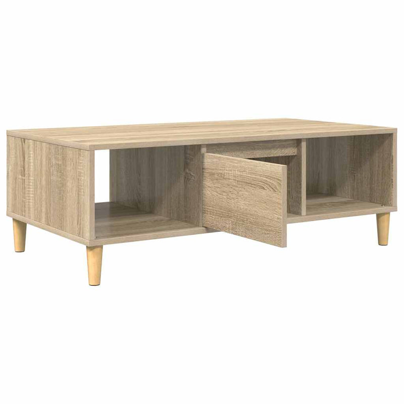 vidaXL Dohányzóasztal sonoma tölgy 103,5 x 60 x 35 cm Faanyag