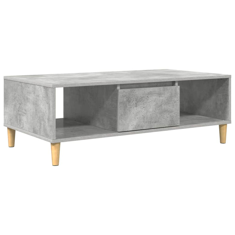 vidaXL Dohányzóasztal Beton szürke 103,5 x 60 x 35 cm Faanyag