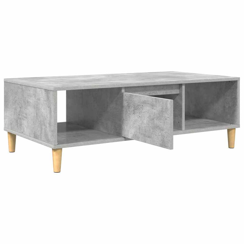 vidaXL Dohányzóasztal Beton szürke 103,5 x 60 x 35 cm Faanyag