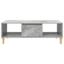 vidaXL Dohányzóasztal Beton Szürke 102 x 55 x 35 cm Faanyag