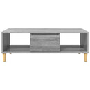 vidaXL Dohányzóasztal Szürke Sonoma 102 x 55 x 35 cm Faanyag