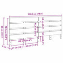 vidaXL Fejtámla Faggyú barna 200,5 x 3 x 80 cm Tömör fenyőfa