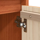 vidaXL Széf Falra szerelhető Viaszbarna 70 x 34 x 80 cm Tömör fenyőfa