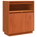 vidaXL Széf Falra szerelhető Viaszbarna 70 x 34 x 80 cm Tömör fenyőfa