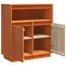 vidaXL Széf Falra szerelhető Viaszbarna 70 x 34 x 80 cm Tömör fenyőfa