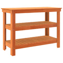 vidaXL Munkapad polcokkal tárolóval 110,5 x 50 x 80 cm Tömör Fenyőfa