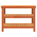 vidaXL Munkapad polcokkal tárolóval 110,5 x 50 x 80 cm Tömör Fenyőfa