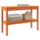 vidaXL Konzolasztal Viaszbarna 110 x 40 x 75 cm Tömör fenyő