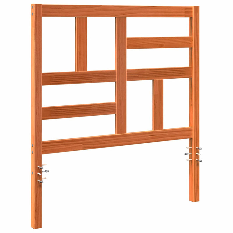 vidaXL Ágyszerkezet Fejtámla fejtámlával Viaszbarna 105.5 x 4 x 104 cm