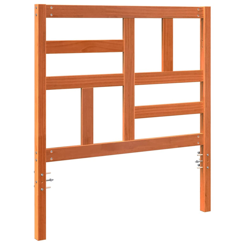 vidaXL Ágyszerkezet Fejtámla fejtámlával Viaszbarna 105.5 x 4 x 104 cm