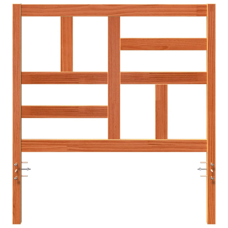 vidaXL Ágyszerkezet Fejtámla fejtámlával Viaszbarna 105.5 x 4 x 104 cm