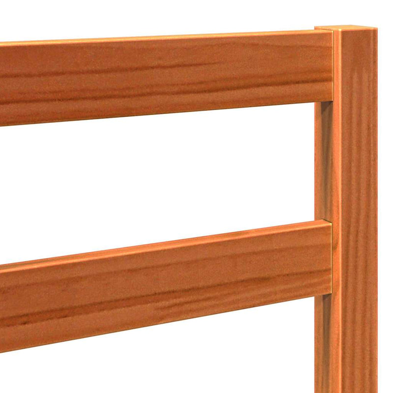 vidaXL Ágyszerkezet Fejtámla fejtámlával Viaszbarna 145.5 x 4 x 104 cm