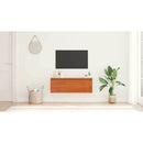 vidaXL Fali Szekrény Faggyú barna 100 x 30 x 35 cm Tömör fenyőfa