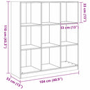 vidaXL Könyvespolc / Szoba elválasztó Viaszbarna 104 x 33 x 110 cm