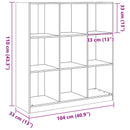 vidaXL Könyvespolc Faggyú barna 104 x 33 x 110 cm Tömör fenyőfa