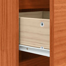 vidaXL Széf fiókkal Barna 111 x 34 x 75 cm Tömör fenyőfa