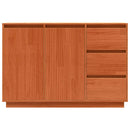 vidaXL Széf fiókkal Barna 111 x 34 x 75 cm Tömör fenyőfa