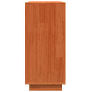 vidaXL Széf fiókkal Barna Tölgy 111 x 34 x 75 cm Tömör fenyőfa