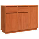 vidaXL Széf fiókkal Faggyú barna 110 x 34 x 75 cm Tömör fenyőfa