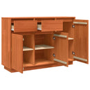 vidaXL Széf fiókkal Faggyú barna 110 x 34 x 75 cm Tömör fenyőfa