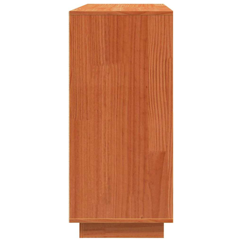 vidaXL Széf fiókkal Viaszbarna 110 x 34 x 75 cm Tömör fenyőfa