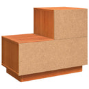 vidaXL Éjjeliszekrény fiókkal Faggyú barna 60 x 34 x 51 cm Faanyag