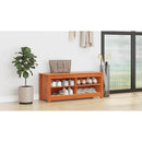 vidaXL Tárolópad Faggyú barna 110 x 38 x 45,5 cm Tömör fenyőfa
