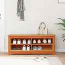 vidaXL Tárolópad Faggyú barna 110 x 38 x 45,5 cm Tömör fenyőfa