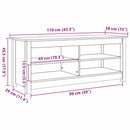vidaXL Tárolópad Faggyú barna 110 x 38 x 45,5 cm Tömör fenyőfa