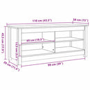 vidaXL Tárolópad Faggyú barna 110 x 38 x 45,5 cm Tömör fenyőfa