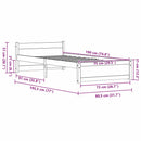 vidaXL Ágykeret Faggyú barna 205.5 x 95.5 x 51 cm Tömör fenyőfa