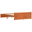 vidaXL Ágykeret Faggyú barna 195,5 x 145,5 x 51 cm Tömör fenyőfa