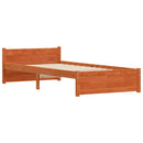 vidaXL Ágykeret Faggyú barna 205.5 x 95.5 x 51 cm Tömör fenyőfa