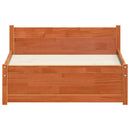 vidaXL Ágykeret Faggyú barna 205.5 x 95.5 x 51 cm Tömör fenyőfa