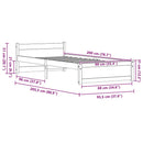 vidaXL Ágykeret Faggyú barna 205.5 x 95.5 x 51 cm Tömör fenyőfa