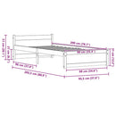 vidaXL Ágykeret Faggyú barna 205.5 x 95.5 x 51 cm Tömör fenyőfa