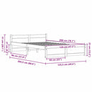 vidaXL Ágykeret Faggyú barna 205.5 x 95.5 x 51 cm Tömör fenyőfa