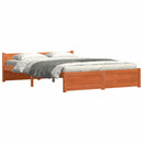 vidaXL Ágykeret Faggyú barna 205,5 x 145,5 x 51 cm Tömör fenyőfa