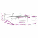 vidaXL Ágykeret Faggyú barna 205.5 x 95.5 x 51 cm Tömör fenyőfa