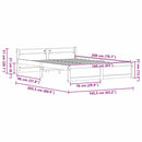 vidaXL Ágykeret fejtámlával Viaszbarna 160 x 200 cm Tömör fenyőfa